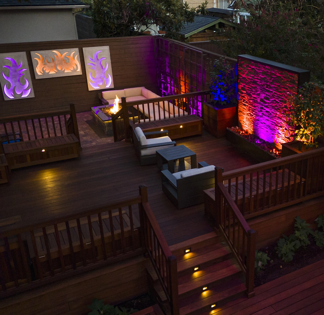 Hogue backyard outdoor living installation Bellaire Houston