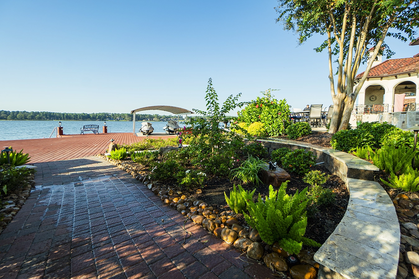 Hogue landscape maintenance The Woodlands TX 77381 — native understory and lawn care